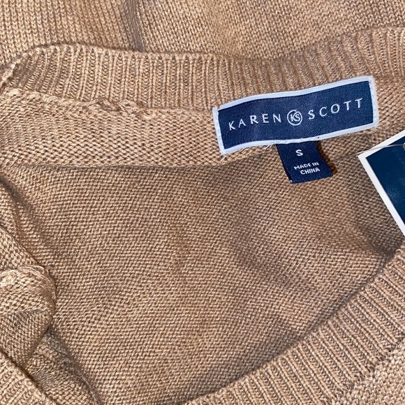 Karen Scott Cotton V-Neck Sweater - Picture 8 of 9